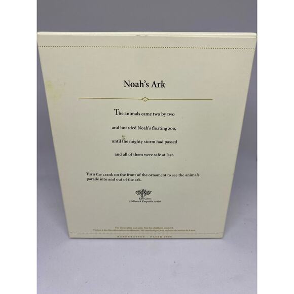Hallmark Keepsake Noah’s Ark Ornament 2006  Crank in working condition - Picture 2 of 3